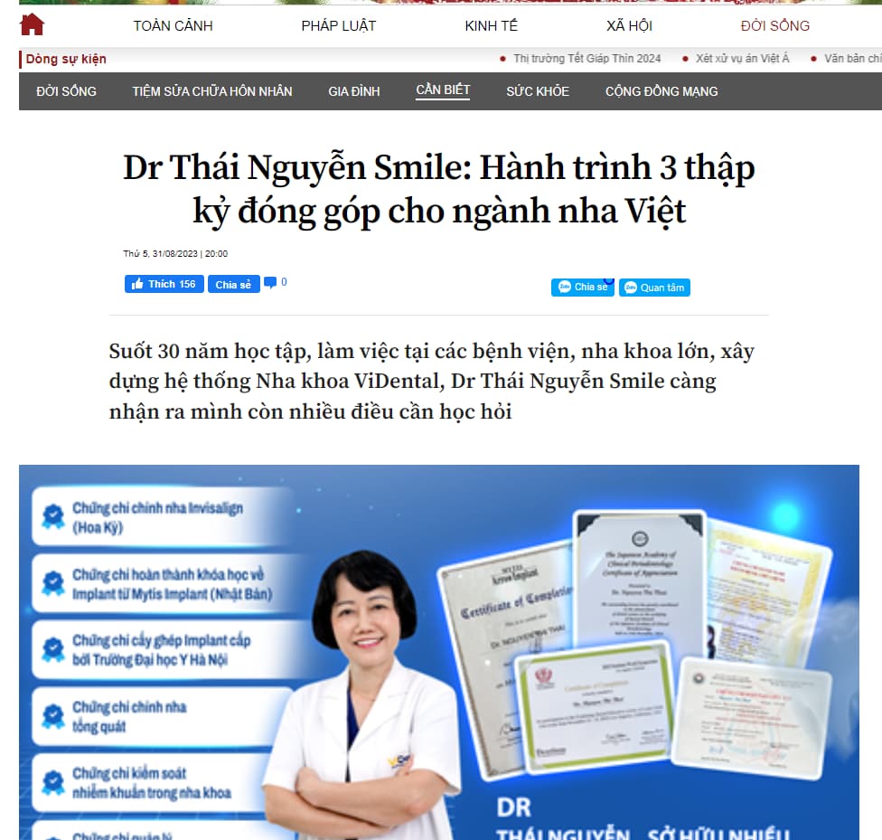 Dr Thái Nguyễn Smile: Hành trình 3 thập kỷ đóng góp cho ngành nha Việt